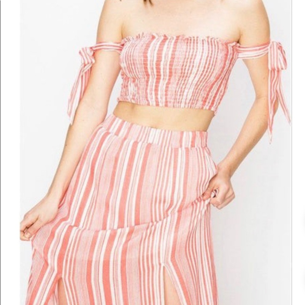 FAVLUX two piece set - smocked top and maxi skirt